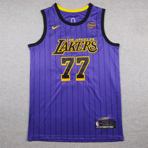 Lakers 77 purple stripes