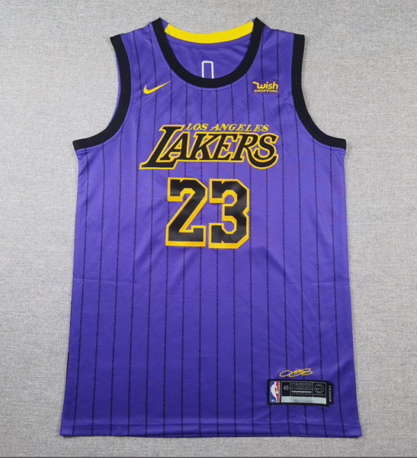 Lakers 23 Purple Stripe City Edition