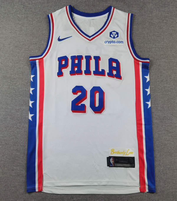 76ers 20 white