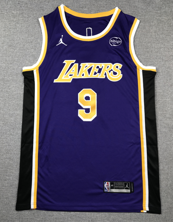 Lakers 9 purple crew neck