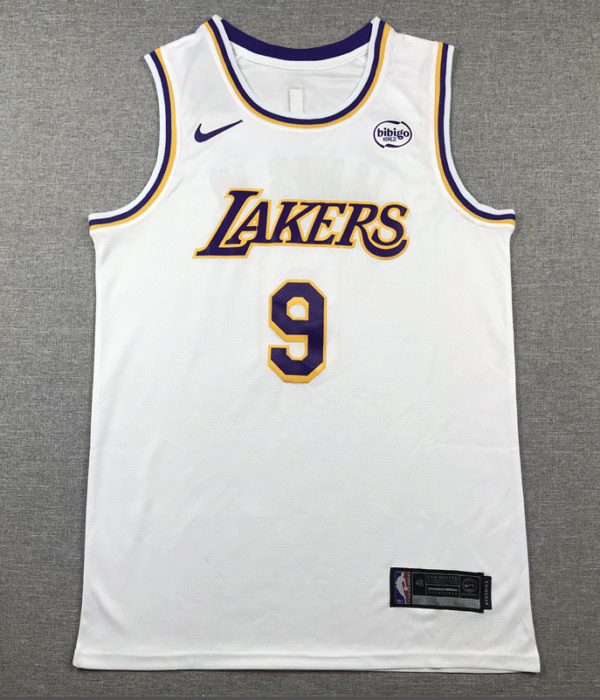Lakers 9 White Crew Neck