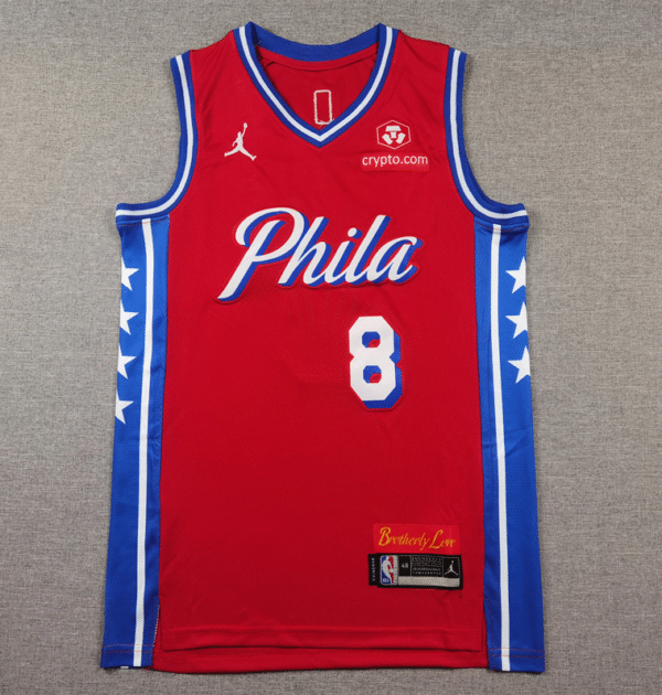 76ers 8 red