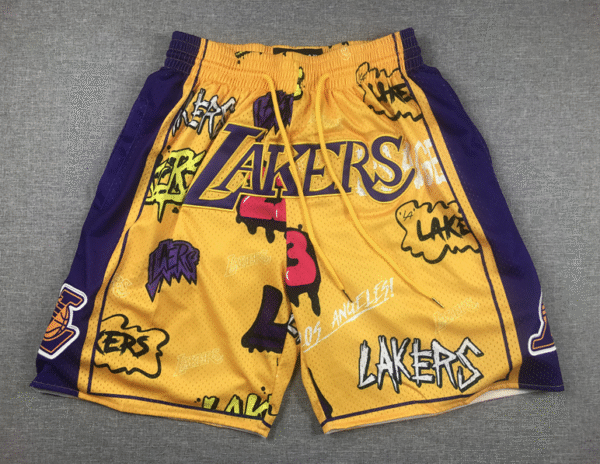 Pocket Pants Lakers Graffiti Yellow