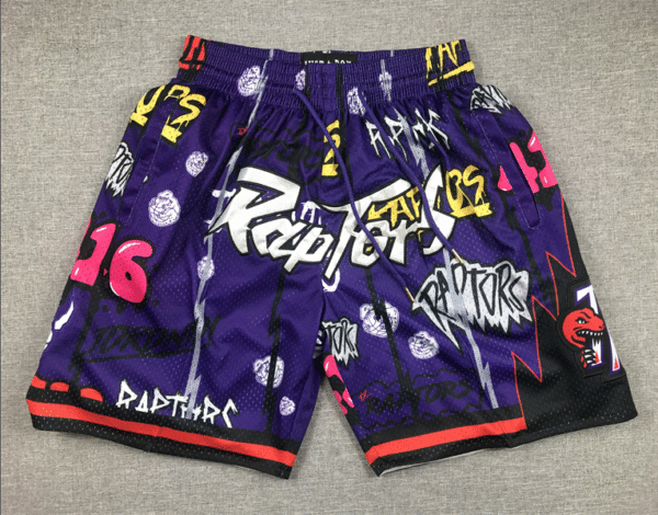 Pocket Pants Raptors Graffiti Purple