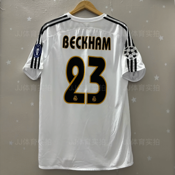 03-04 Real Madrid home Beckham Zidane Ronaldo Raul short-sleeved classic retro jersey