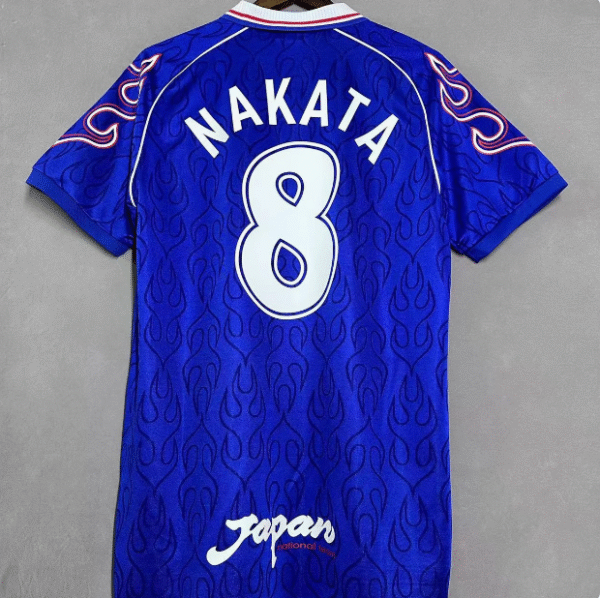 1998 Japan National Team Home Jersey Short Sleeve Football Jersey Retro Nakata Hidetoshi Little Flame