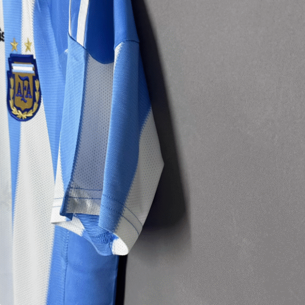 2010 Argentina home retro jersey No. 10 Messi classic short-sleeved football uniform custom printed number fan version - Image 4