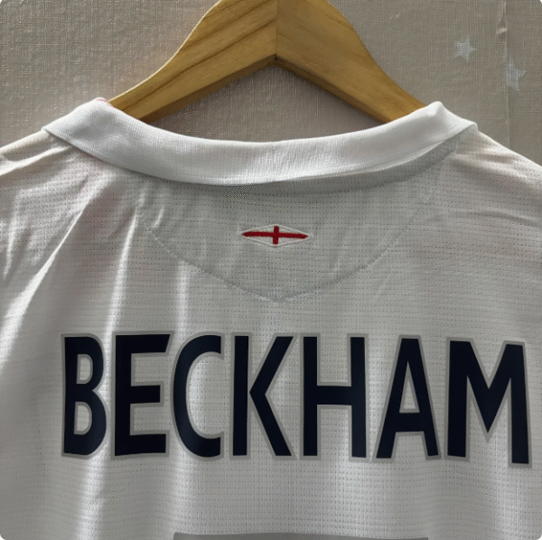 2006 England Retro Jersey Home Beckham Short Sleeve Football Jersey 06 No. 10 Owen - Image 2