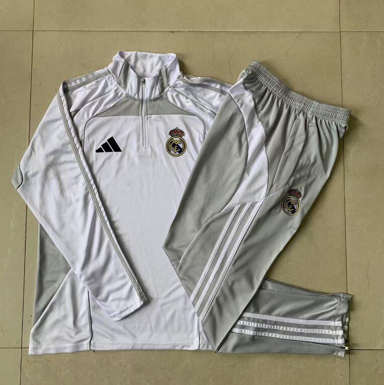A2559# 2526 Long Real Madrid White Grey - Image 2