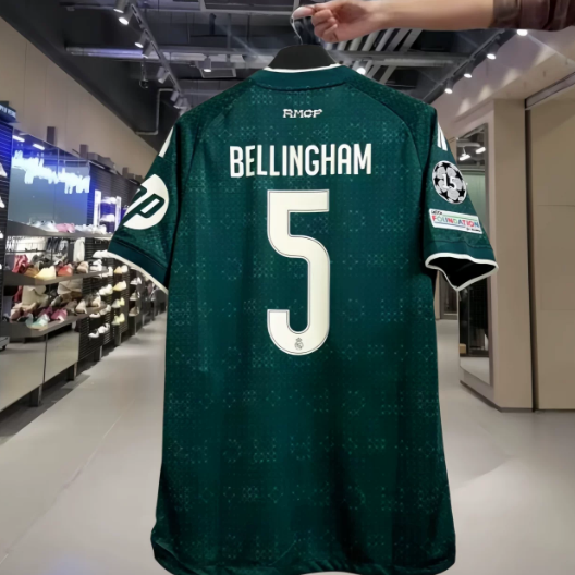 2627 Real Madrid away jersey, short-sleeved, long-sleeved, number 10 Mbappe, number 5 Bellingham, Vinicius football jersey - Image 3